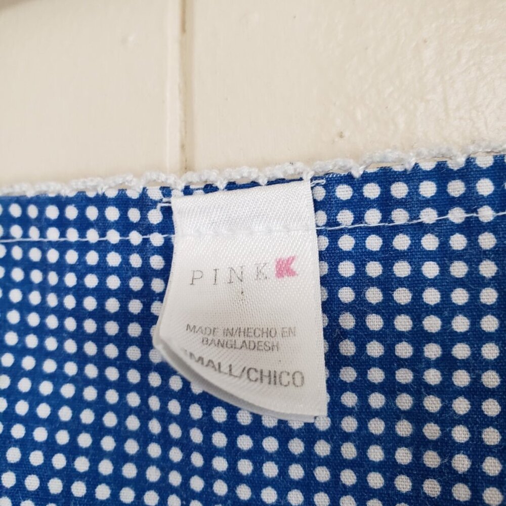 Pink K Kmart Women S House Dress Nightgown Blue Pearl Snap Front Grannycore FLAW - Picture 5 of 6